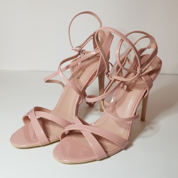 Fashion Nova Shoes - 2 FOR 80 Fashion Nova 3 strap Pale Pink Heels